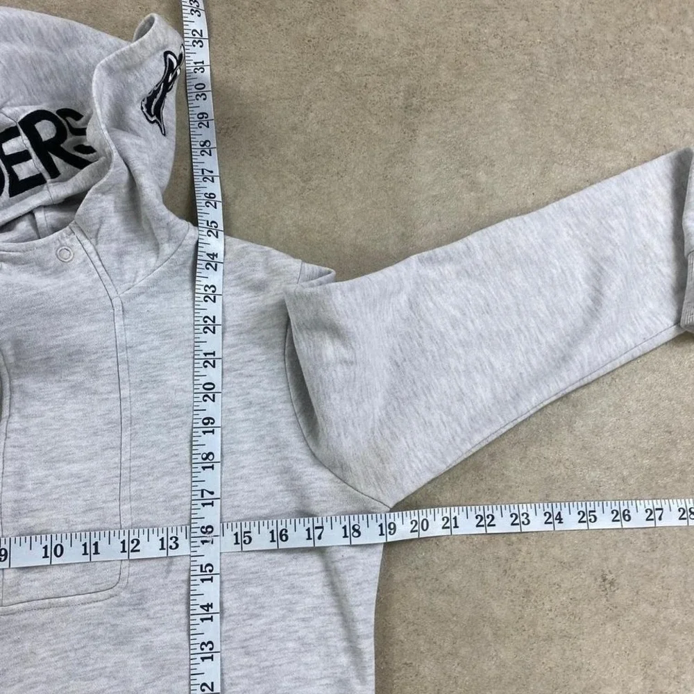 Vintage Y2K Fox Racing Sweatshirt Size Small Gray Motocross 1/2 Zip Hoodie
